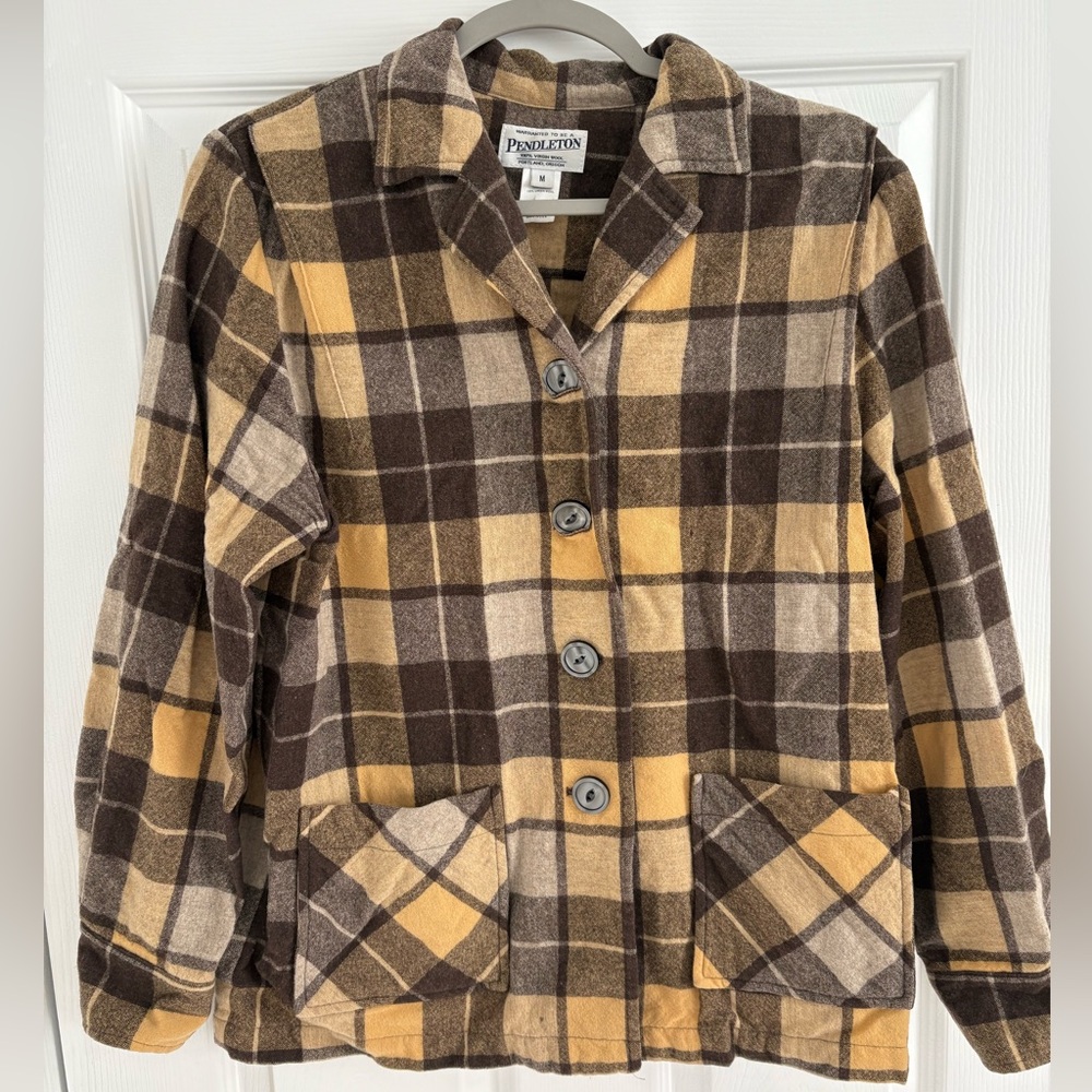 VGUC Pendleton Wool Plaid Blazer Jacket Limited Edition Button Up